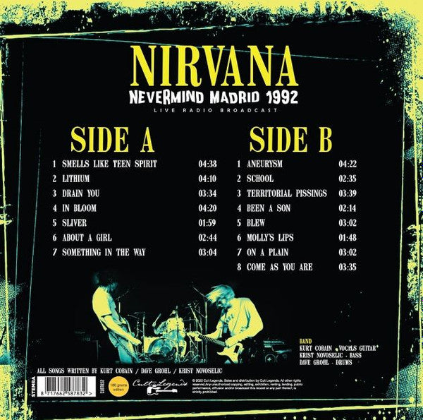 Nevermind Madrid 1992 (Live Radio Broadcast)(VINYL) | Mint (M) Mint (M)