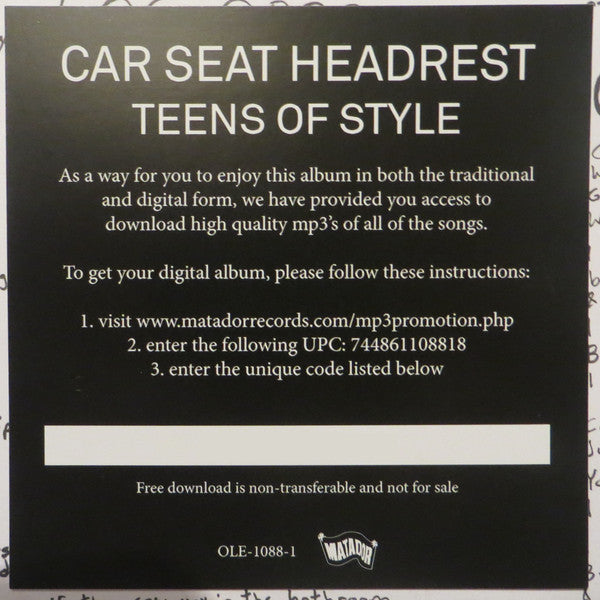 Car Seat Headrest - Teens Of Style | Mint (M) Mint (M)