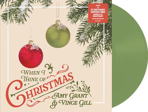 Amy Grant & Vince Gill When I Think Of Christmas [Olive Green LP] Vinyl Record