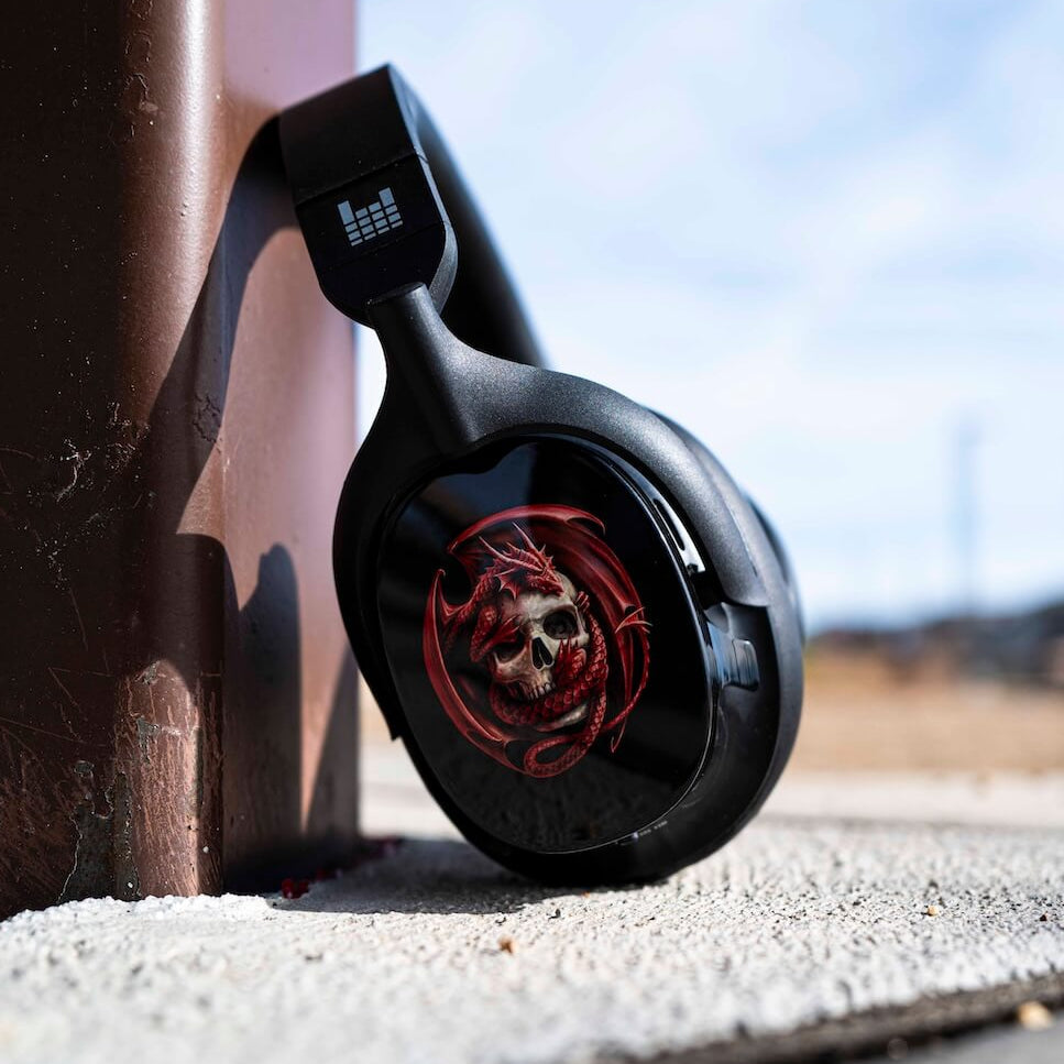 'Dragon Skull' by @AnneStokesArt Limited Edition Heavys Headphone Shells & Headphone Bundle