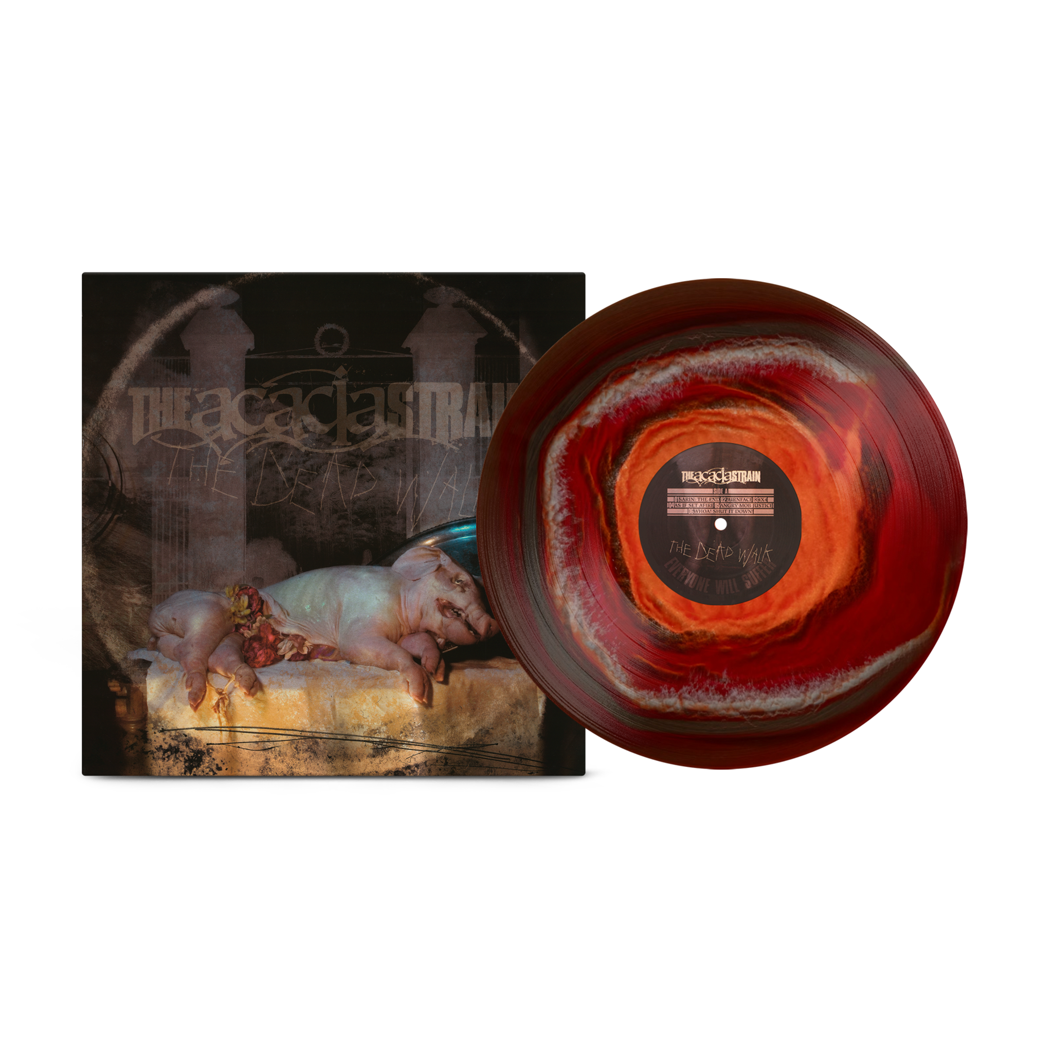 The Acacia Strain - Dead Walk on Black lce Ruby Bone Vinyl Record