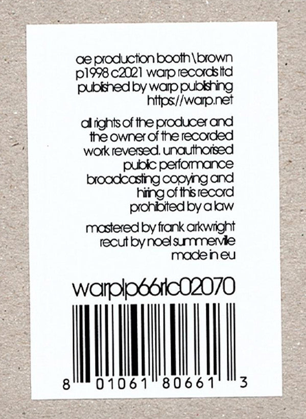 Autechre LP5 Warp Records 2xLP, Album, RE Mint (M) Mint (M)