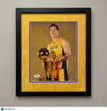 Luke Walton Los Angeles Lakers Signed Basketball 8x10 Custom Framed Photo PSA