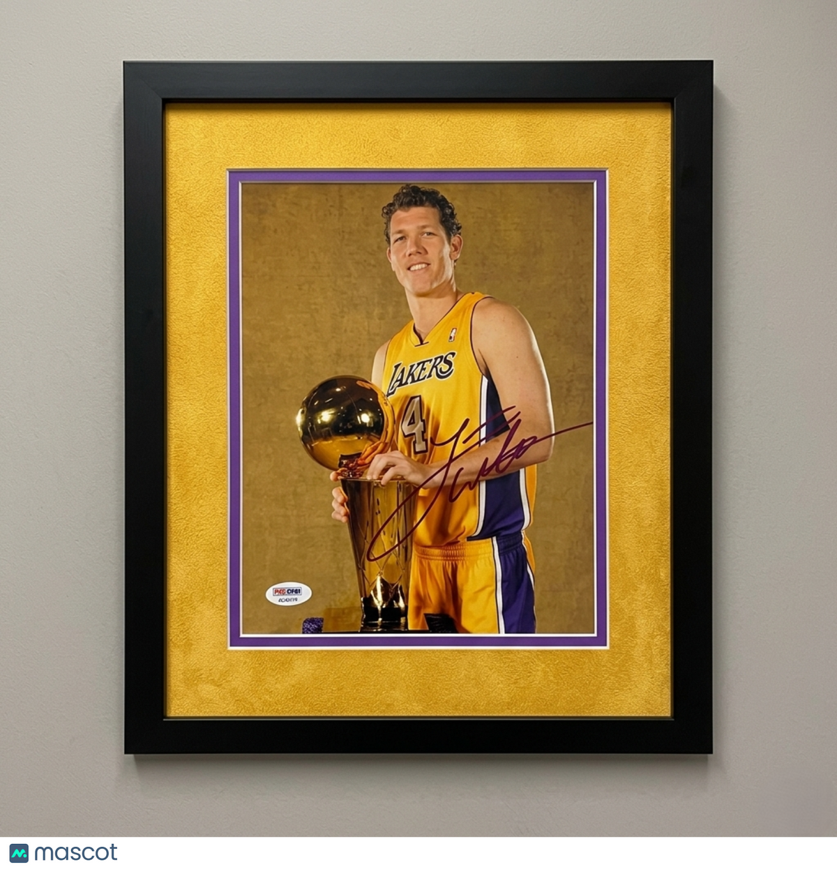 Luke Walton Los Angeles Lakers Signed Basketball 8x10 Custom Framed Photo PSA