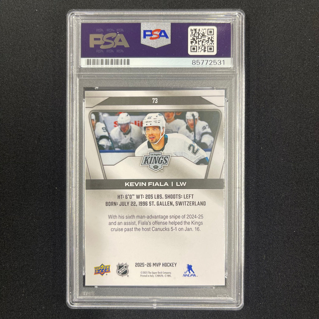 2025 Upper Deck MVP Hockey#73 Kevin Fiala Signed Card PSA Autographed