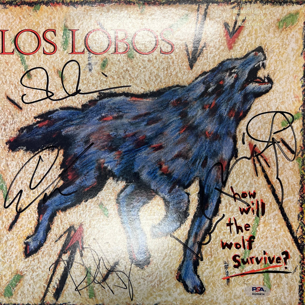 Los Lobos Signed How Will the Wolf Survive Framed Vinyl PSA