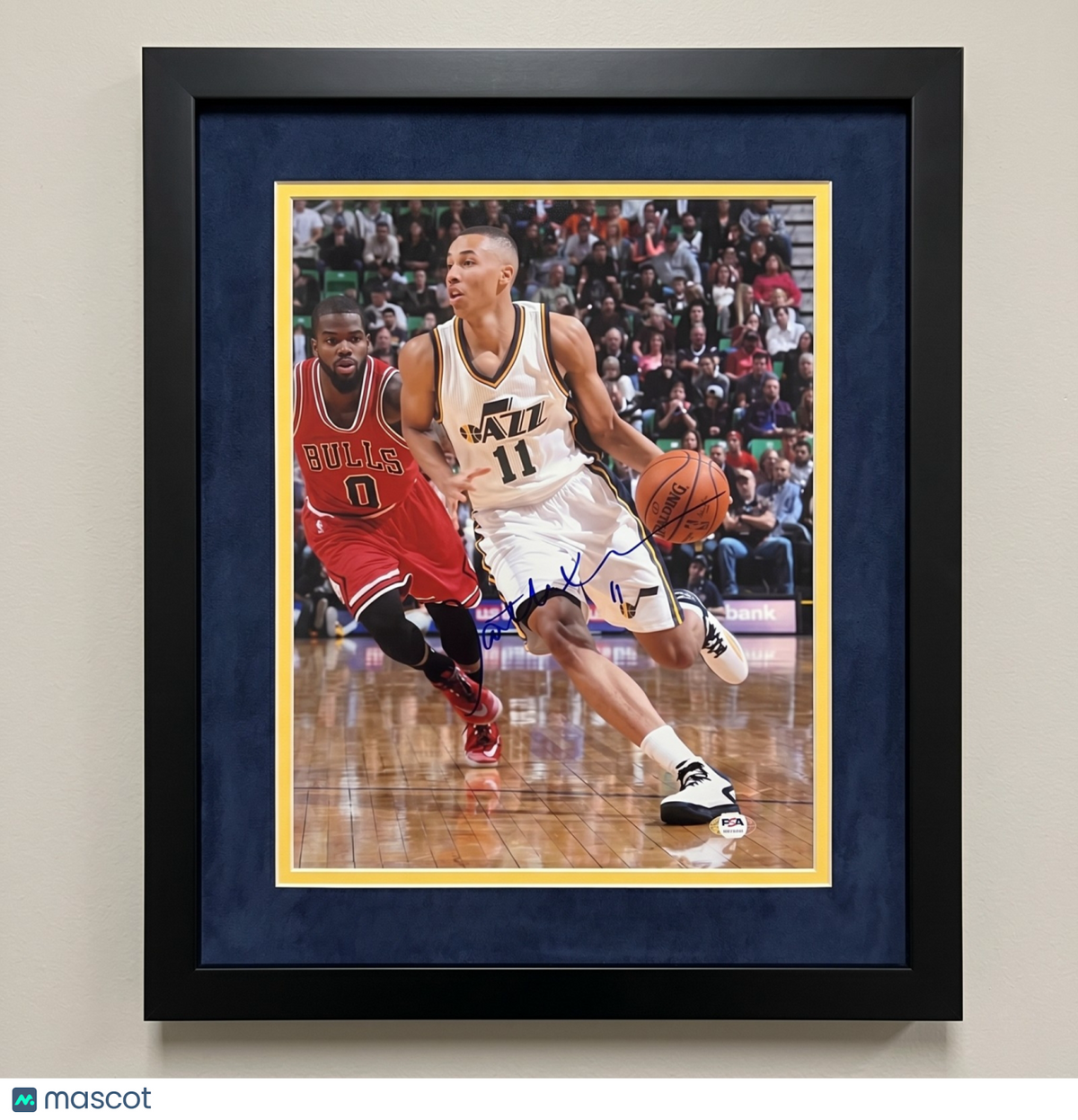 Dante Exum Utah Jazz Signed Basketball 11x14 Custom Framed Photo PSA
