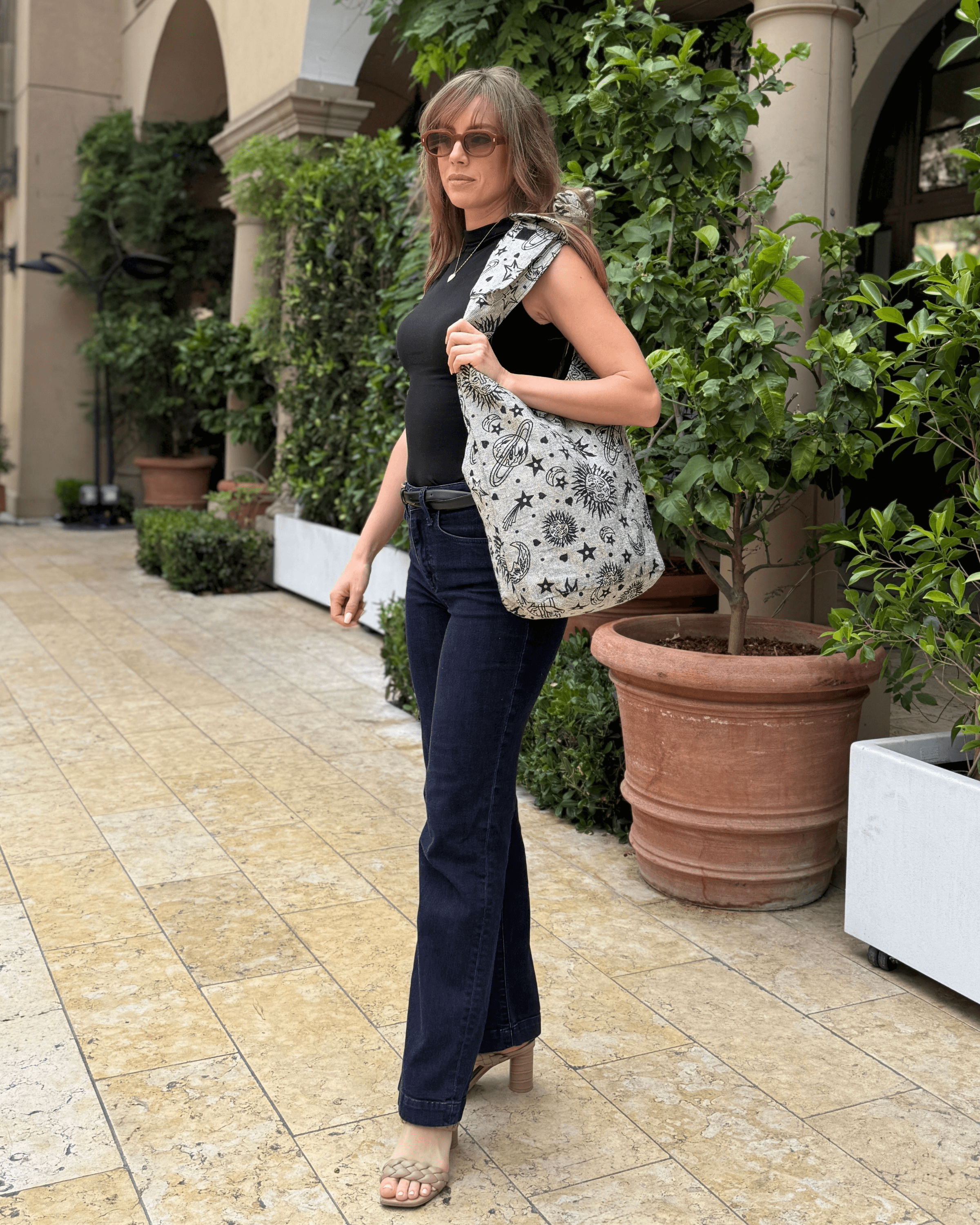 Kathmandu Collection Celestial Print Hobo Bag
