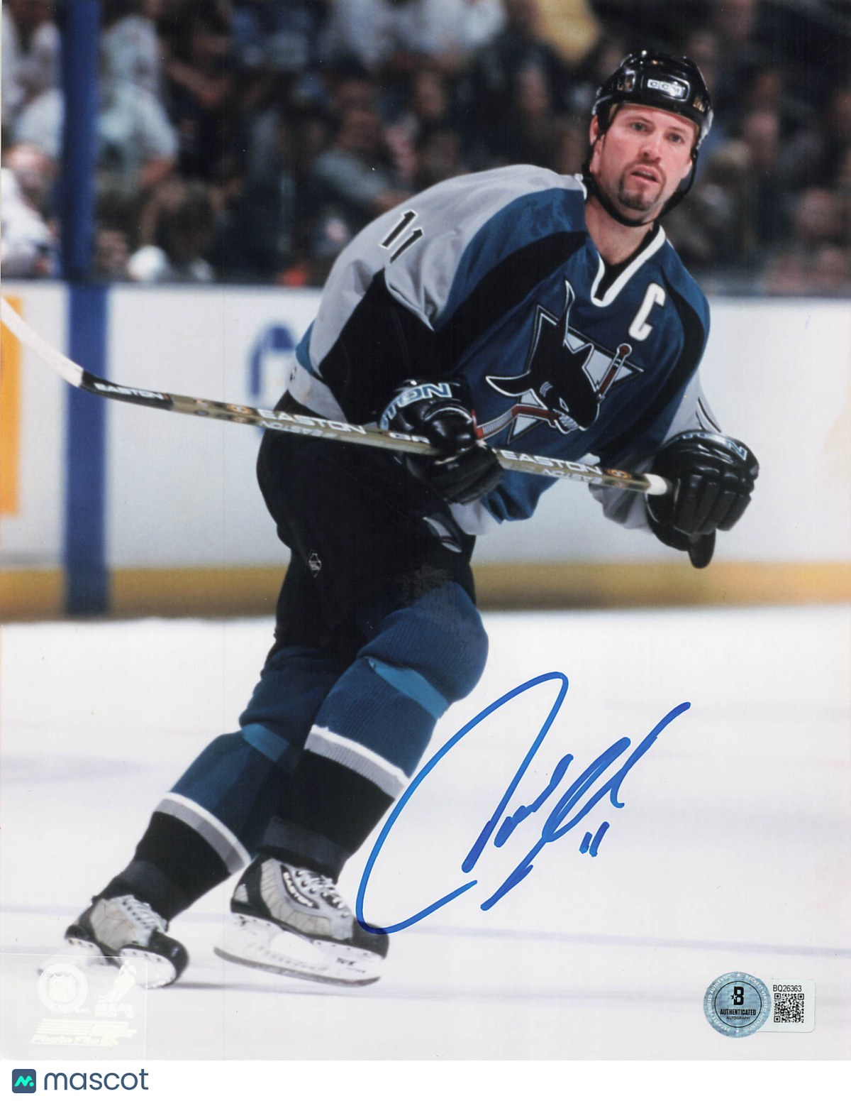 Owen Nolan Signed Hockey 8x10 Photo BAS Autographed