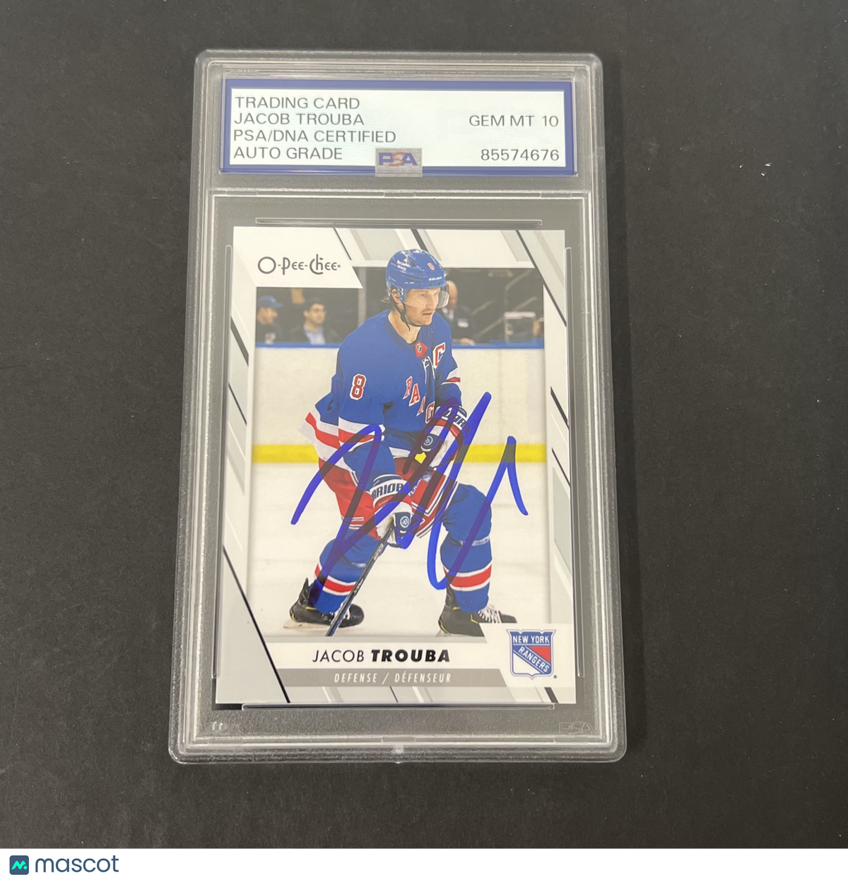 2023-24 O-Pee-Chee #431 Jacob Trouba signed card PSA Auto 10