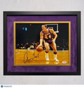 Jerry West Los Angeles Lakers Signed Basketball 11x14 Custom Framed Photo PSA