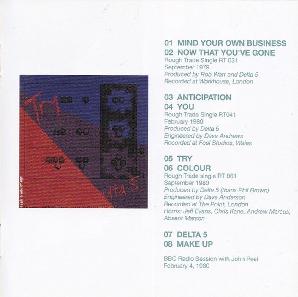 Delta 5 – Singles and Sessions 1979-81 Music CD