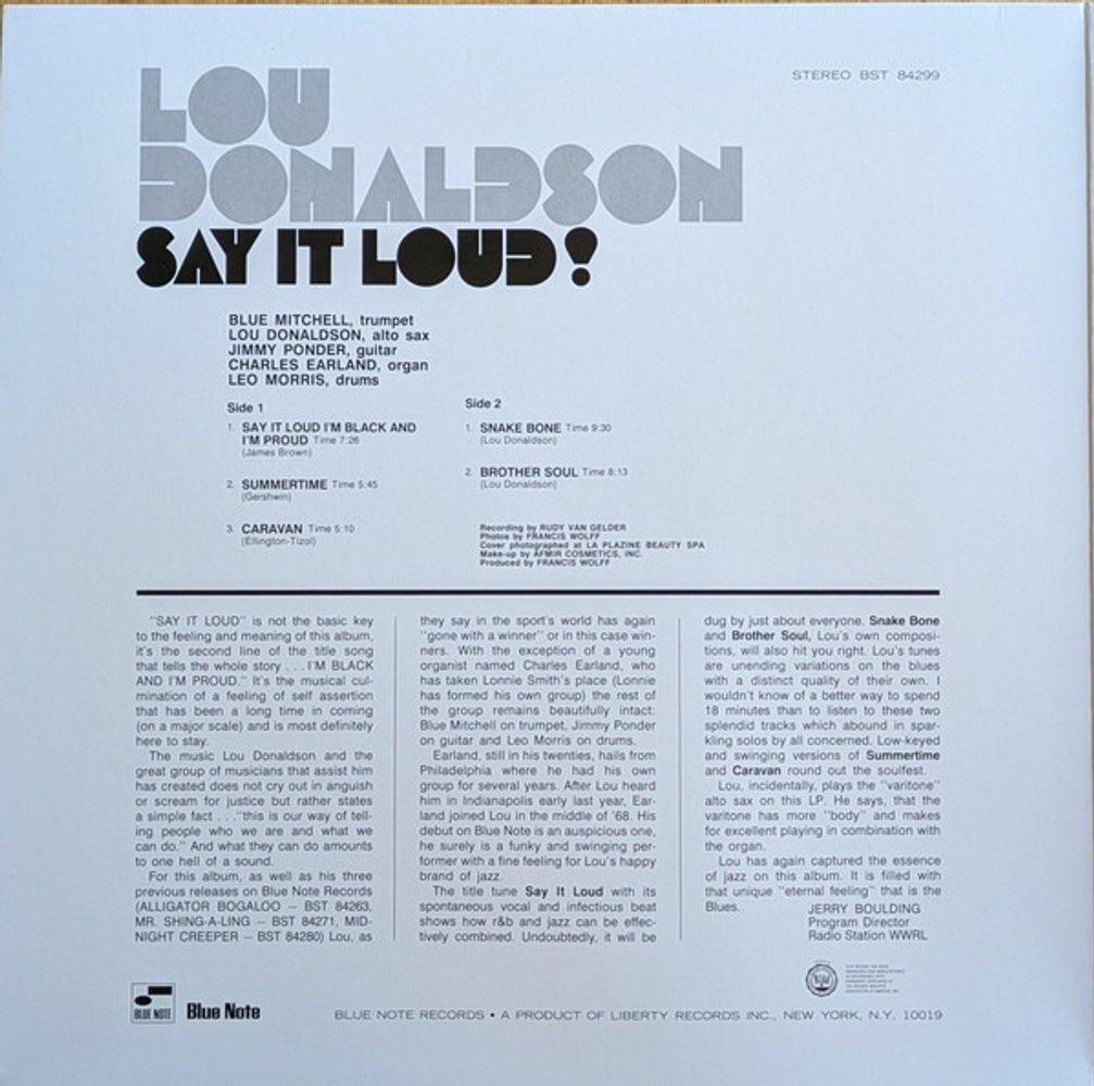 Lou Donaldson – Say It Loud (LP Vinyl) Vinyl Record