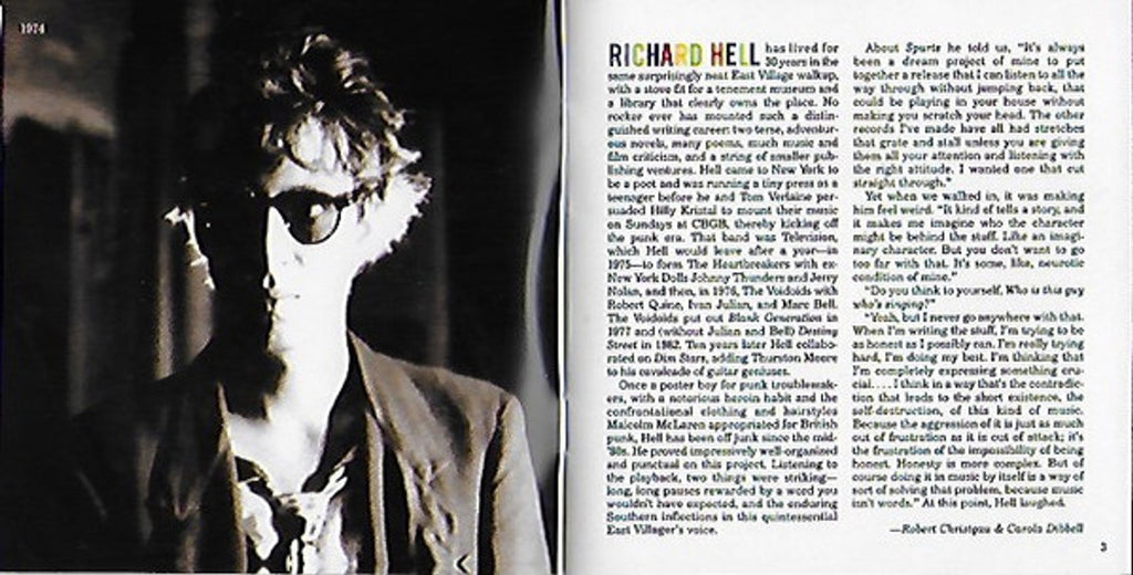Richard Hell – Spurts: The Richard Hell Story Music CD