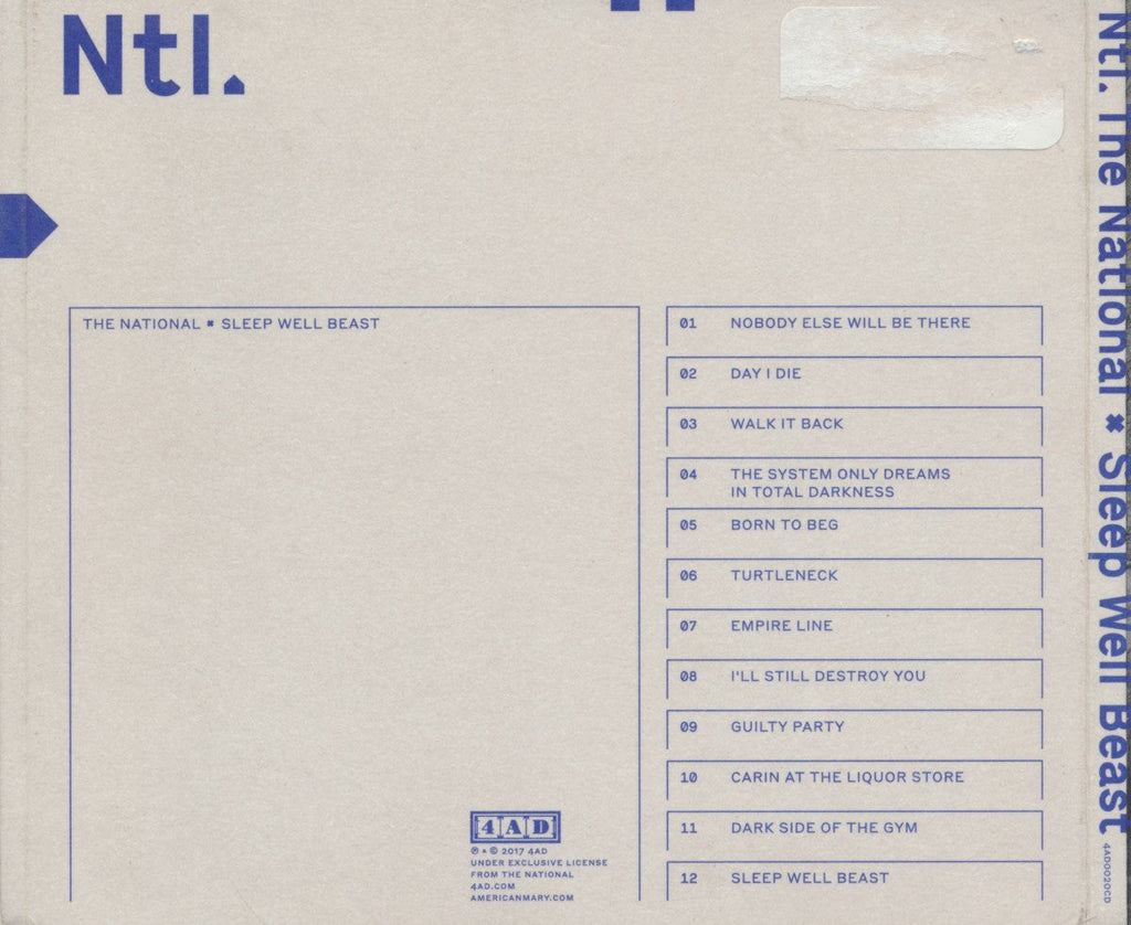 The National – Sleep Well Beast Music CD