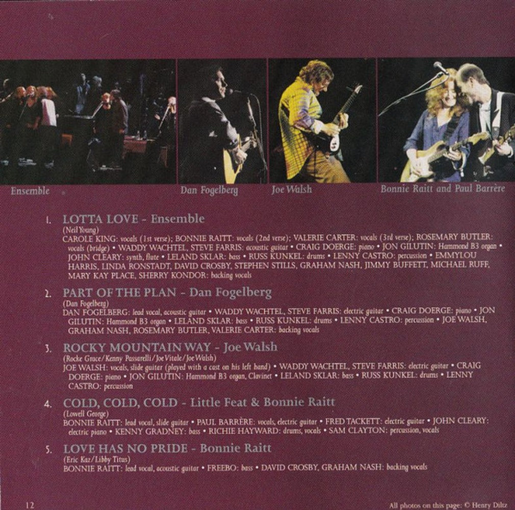 Tribute To Nicolette Larson – Lotta Love Concert Music CD