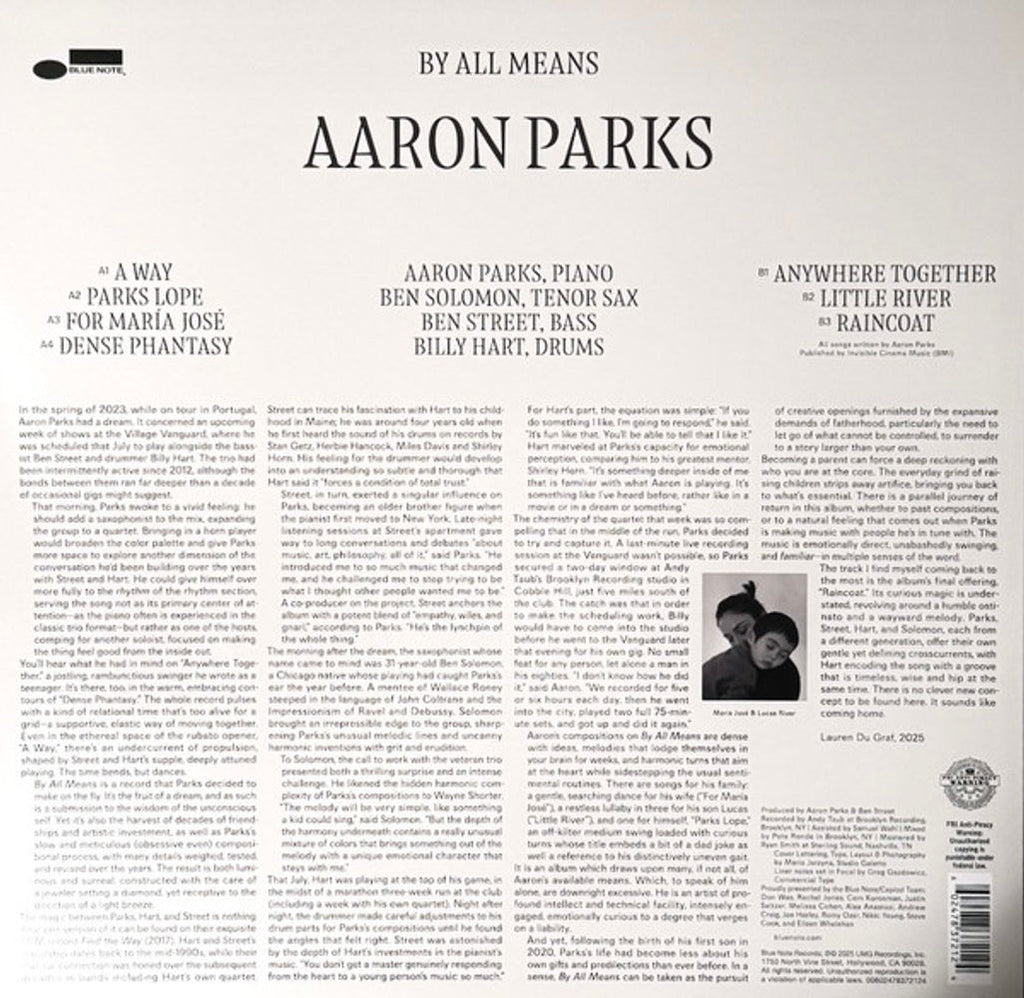 Aaron Parks – By All Means (LP Vinyl) Vinyl Record