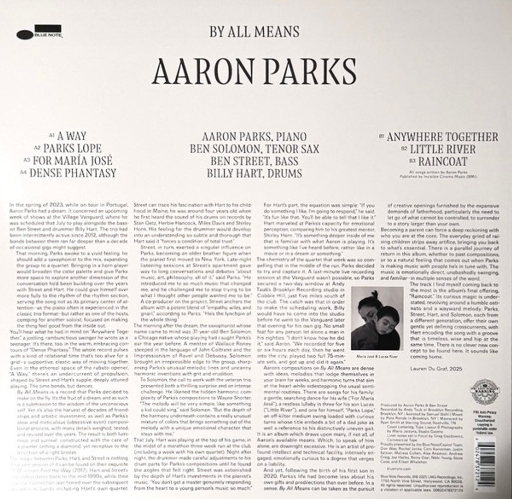 Aaron Parks – By All Means (LP Vinyl) Vinyl Record