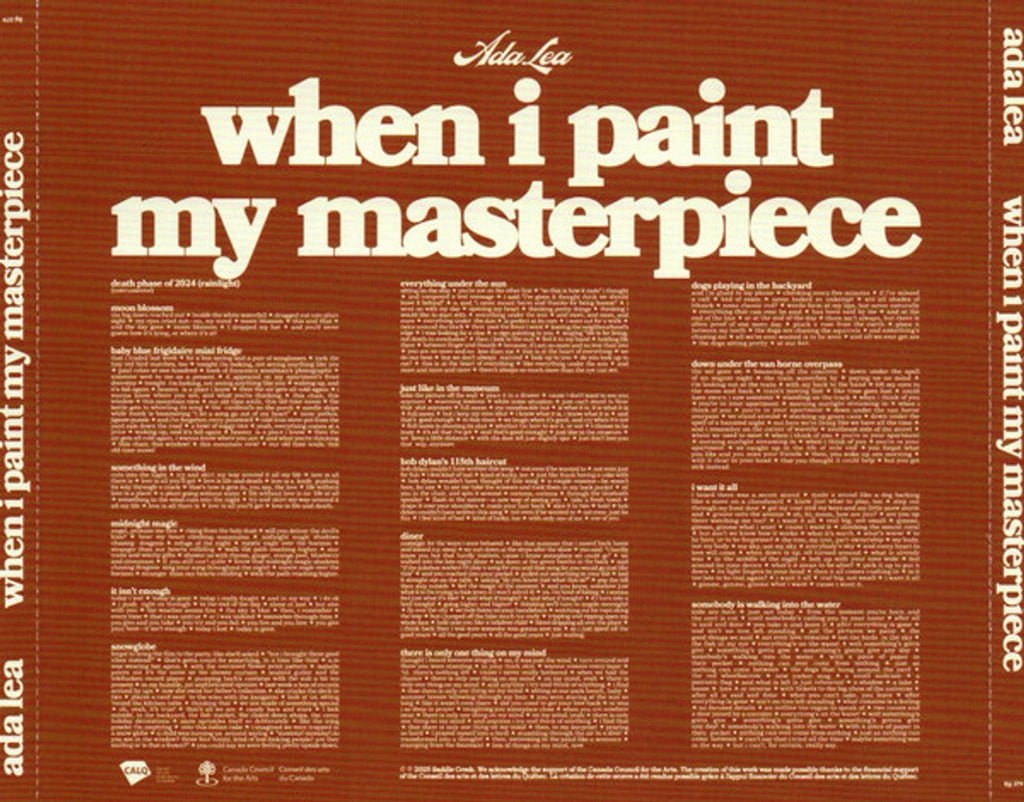 Ada Lea – When I Paint My Masterpiece Music CD
