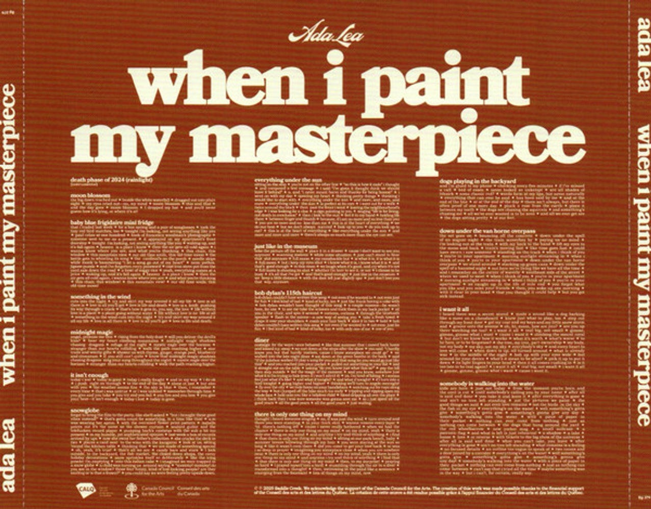 Ada Lea – When I Paint My Masterpiece Music CD