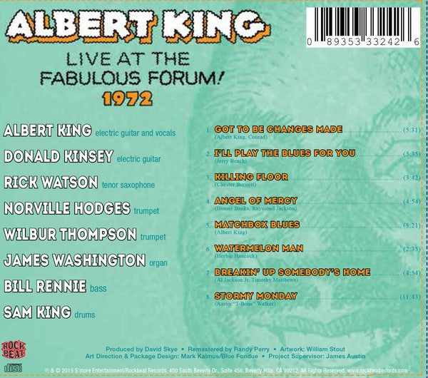 Albert King – Live Fabulous Forum 1972 Music CD