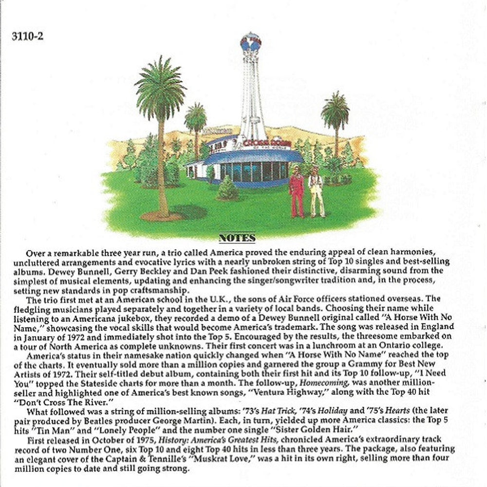 America – History-America's Greatest Hits Music CD