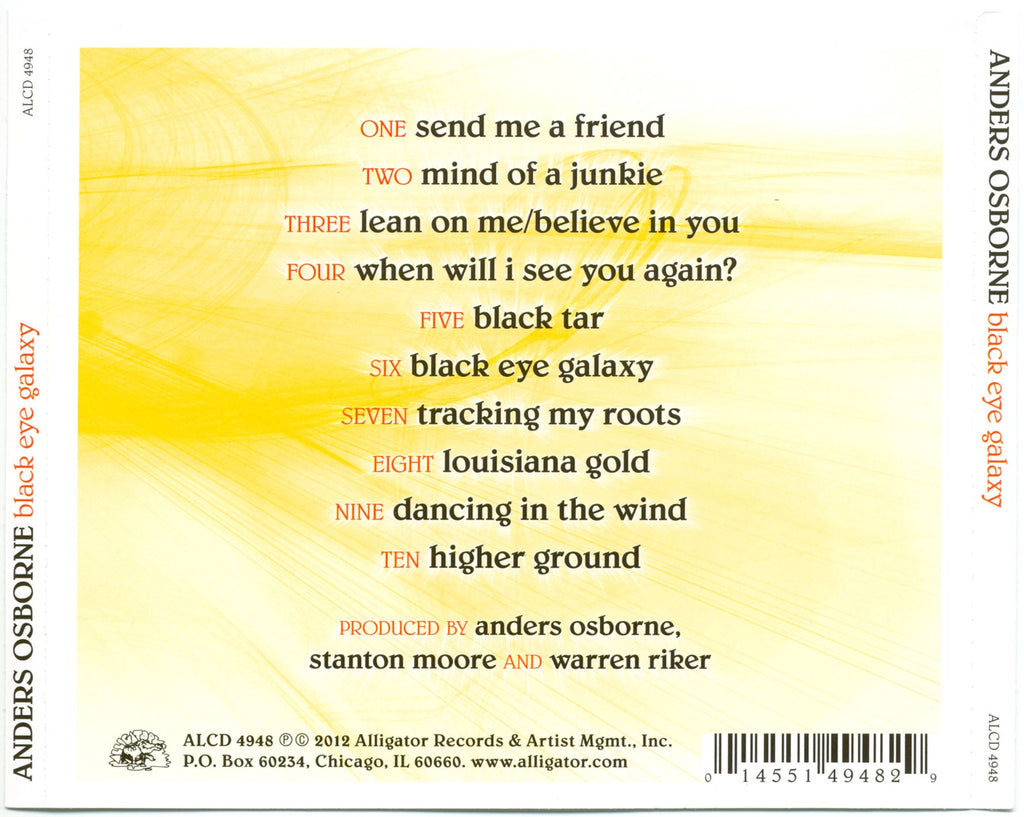 Anders Osborne – Black Eye Galaxy Music CD