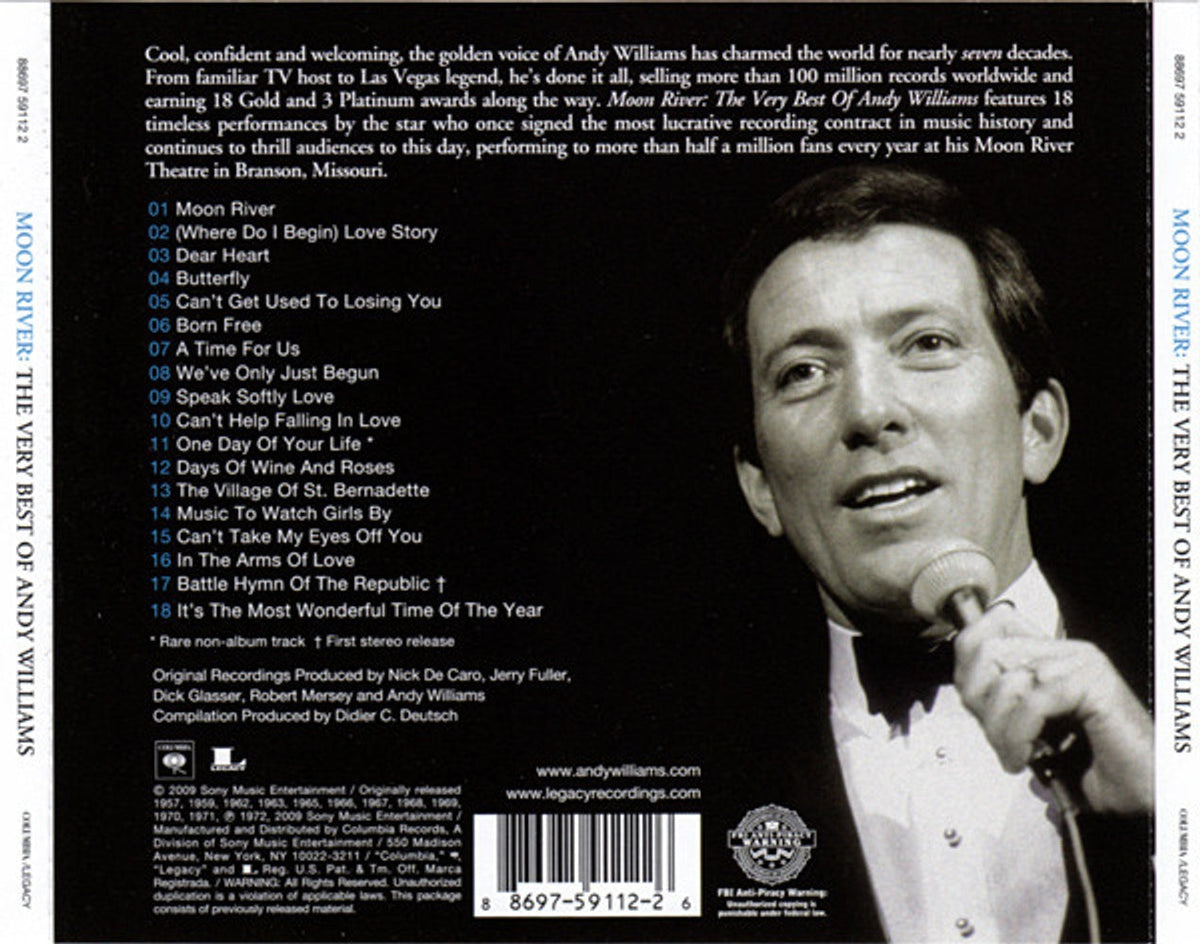 Andy Williams – Moon River: The Very Best of Andy Williams Music CD