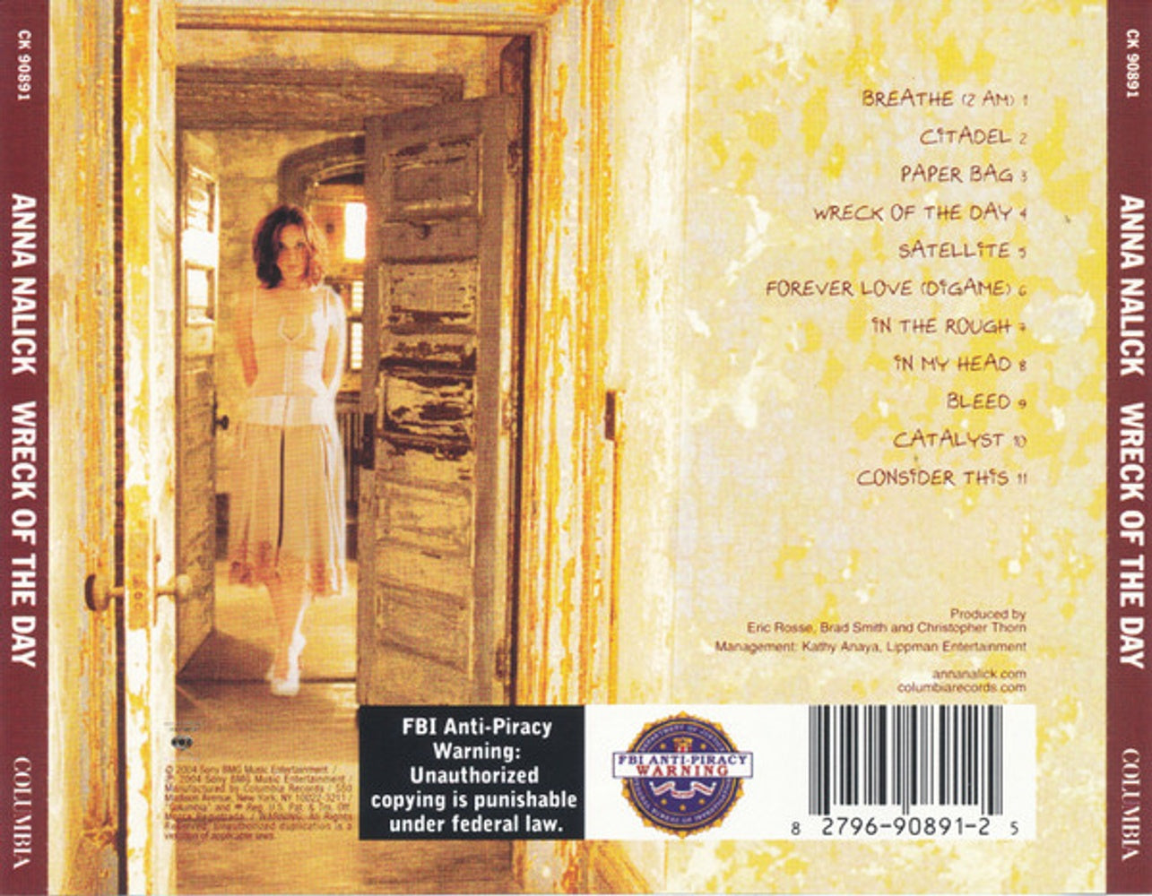 Anna Nalick – Wreck Of The Day Music CD