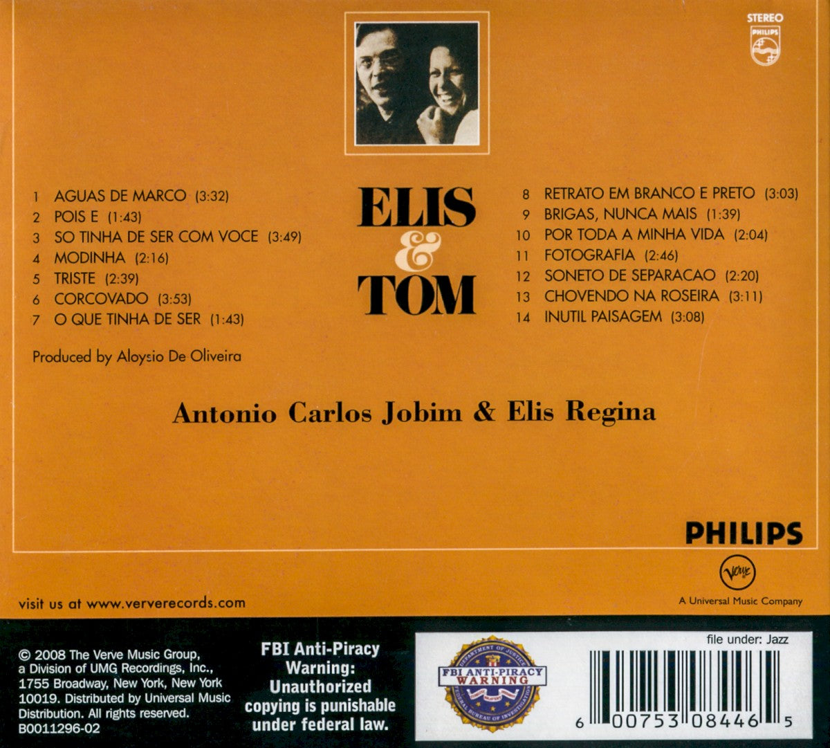 Antonio Carlos Jobim – Elis & Tom Music CD