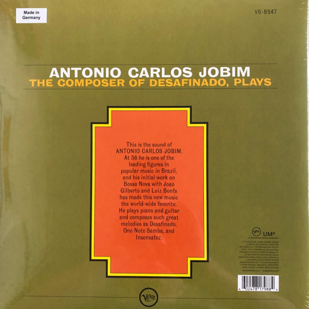 Antonio Carlos Jobim – Composer Of Desafinado, Plays (LP Vinyl) Vinyl Record
