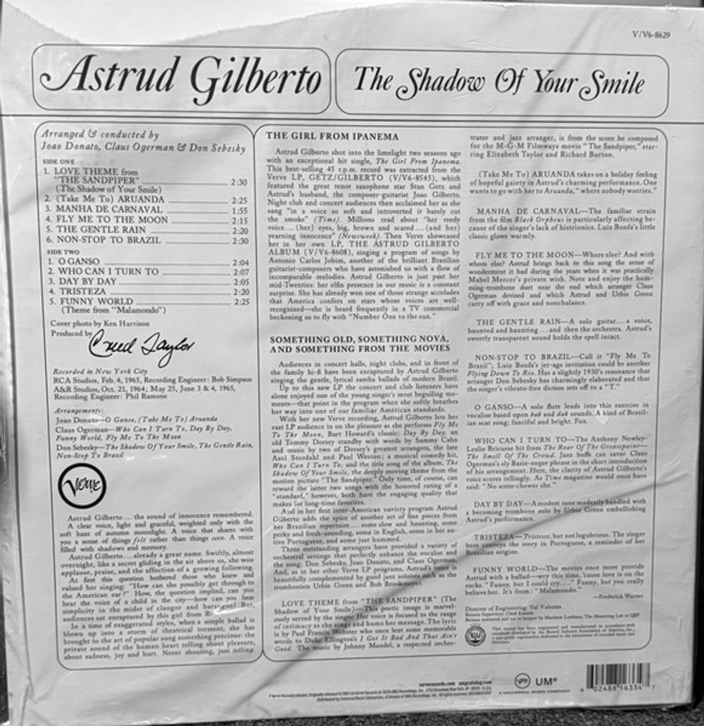 Astrud Gilberto – Shadow Of Your Smile (LP Vinyl) Vinyl Record