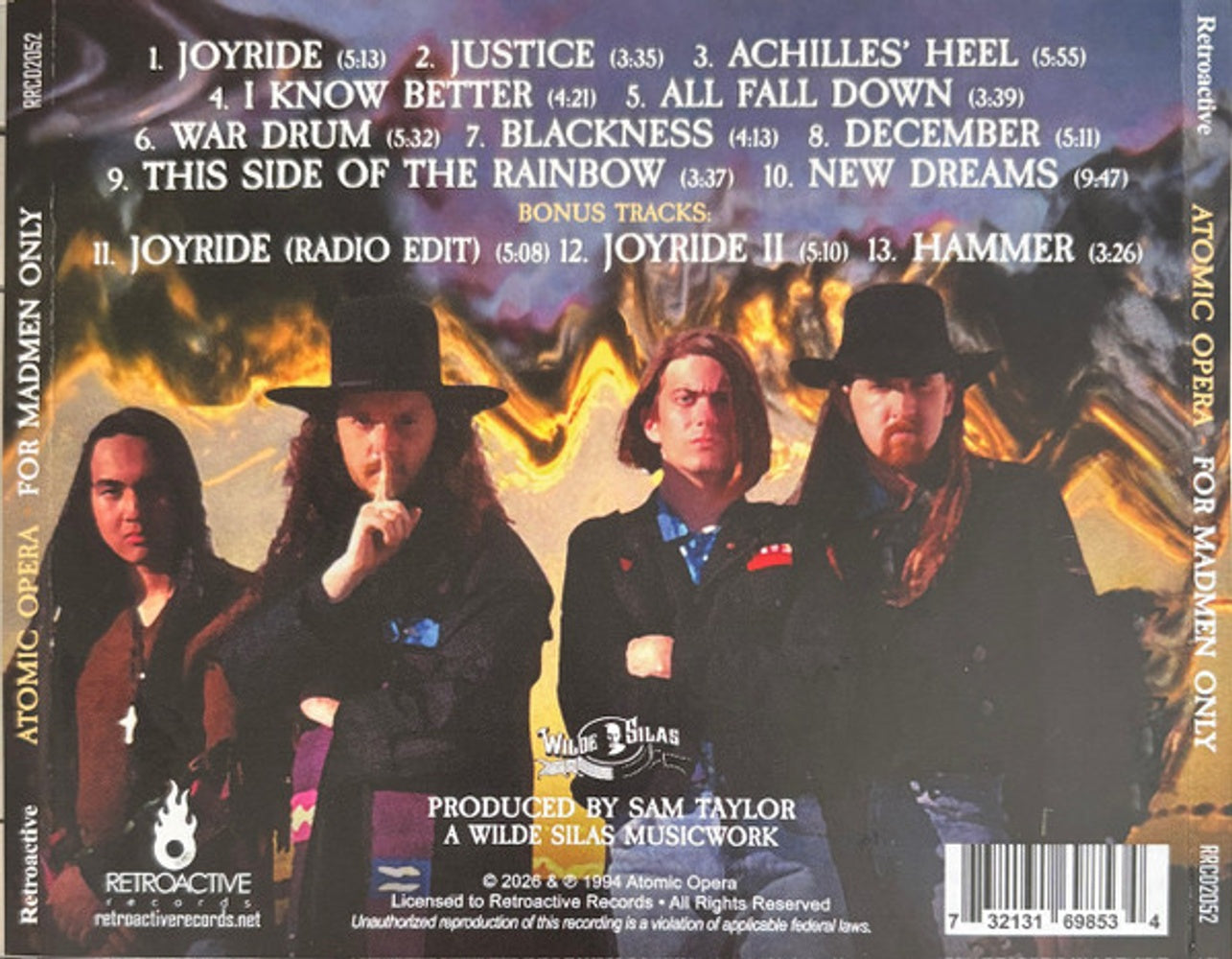 Atomic Opera – For Madmen Only Music CD