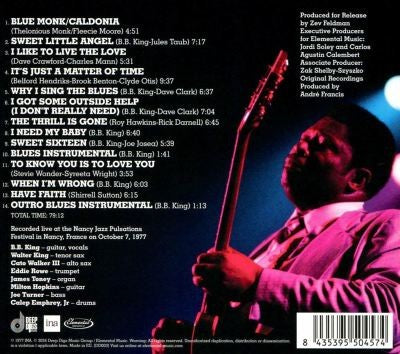 B.B. King – In France: Live At The 1977 Nancy Jazz Pulsations Music CD