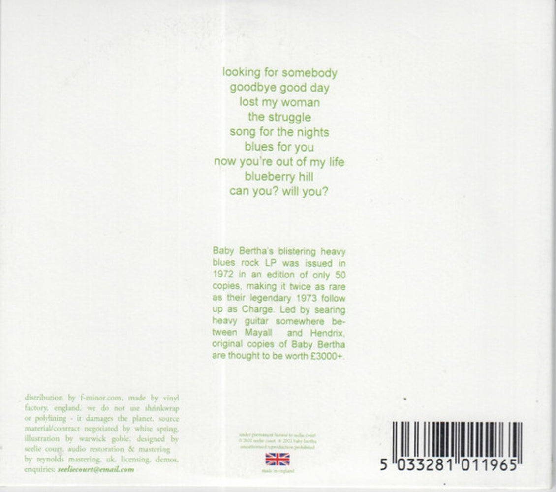 Baby Bertha – Just The Beginning Music CD