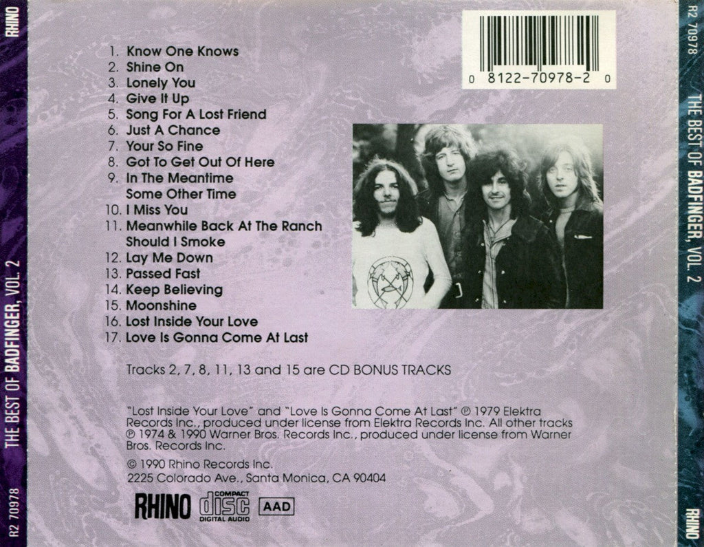 Badfinger – Best Of 2 Music CD
