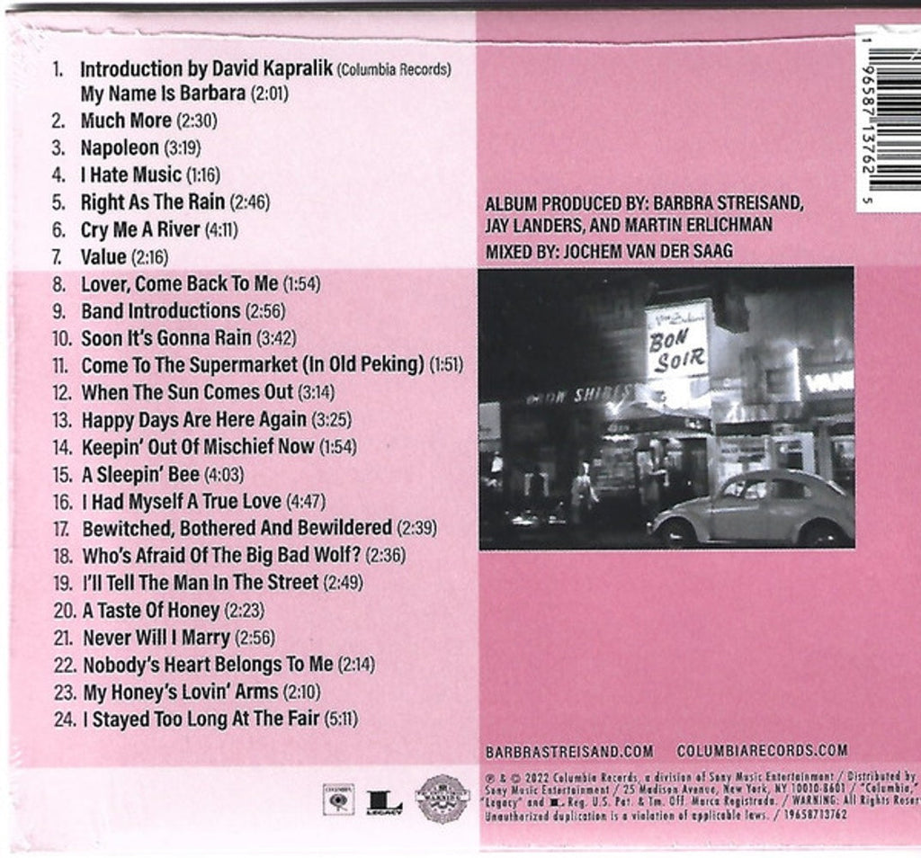 Barbra Streisand – Live At The Bon Soir Music CD