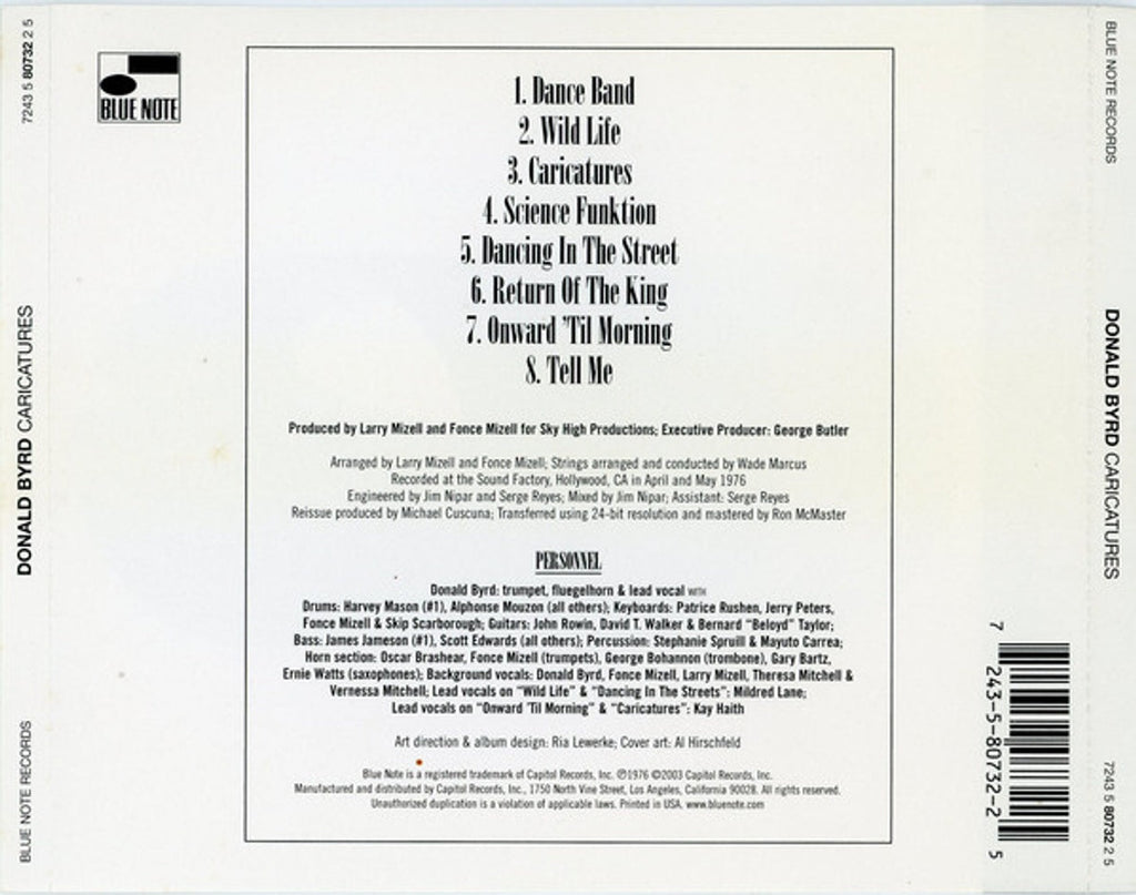 Donald Byrd – Caricatures Music CD