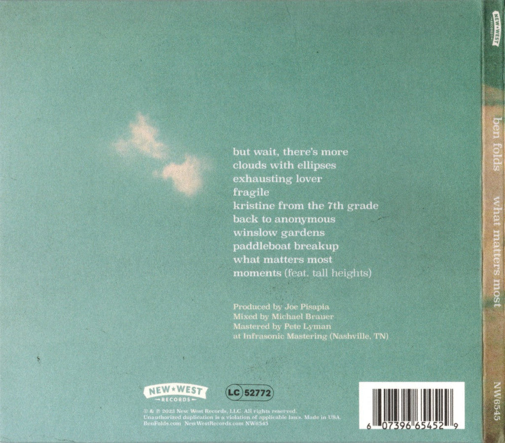 Ben Folds – What Matters Most (LP Vinyl) Vinyl Record