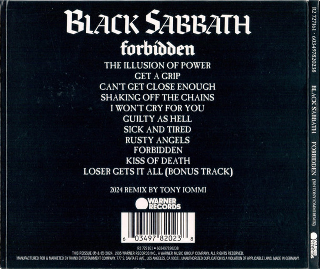Black Sabbath – Forbidden Music CD