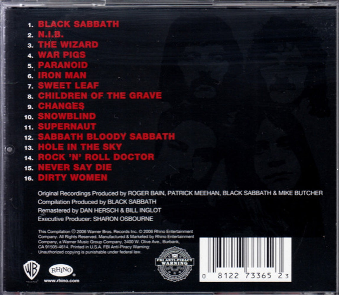 Black Sabbath – Greatest Hits 1970-1978 Music CD