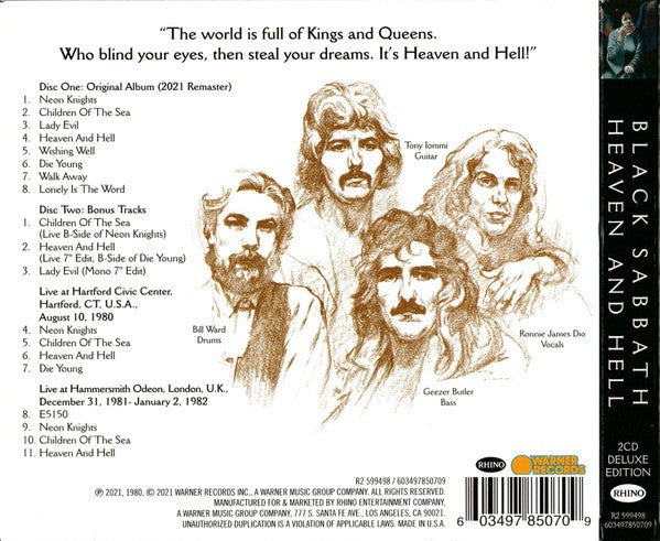 Black Sabbath – Heaven And Hell: Deluxe Edition (2-LP Vinyl) Vinyl Record