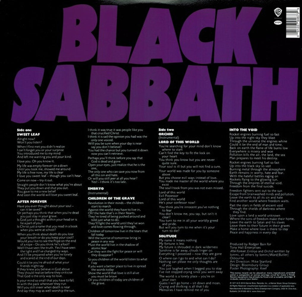 Black Sabbath – Master Of Reality (LP Vinyl) Vinyl Record