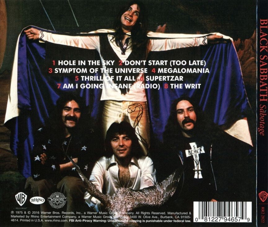 Black Sabbath – Sabotage Music CD