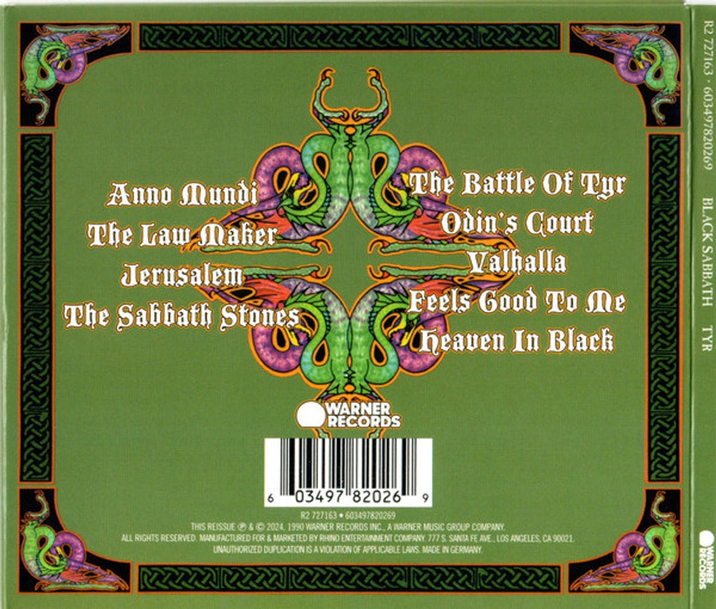Black Sabbath – Tyr Music CD