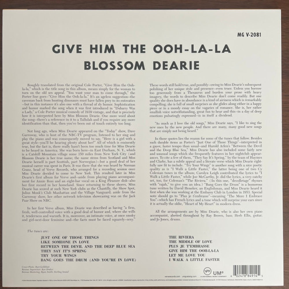 Blossom Dearie – Give Him The Ooh-La-La (LP Vinyl) Vinyl Record