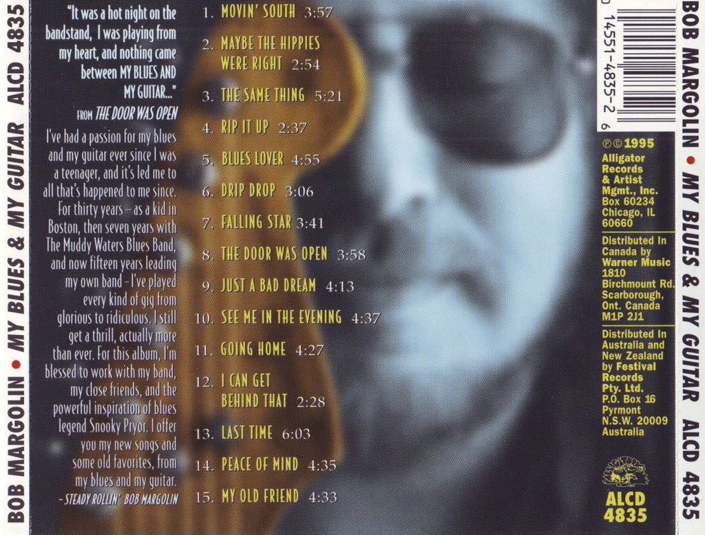 Bob Margolin – My Blues & My Guitar Music CD