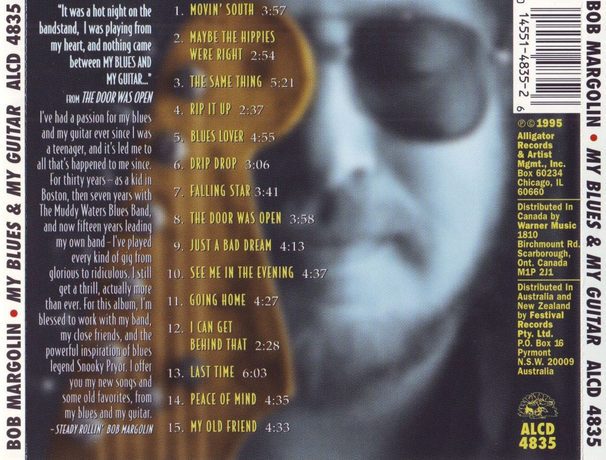 Bob Margolin – My Blues & My Guitar Music CD