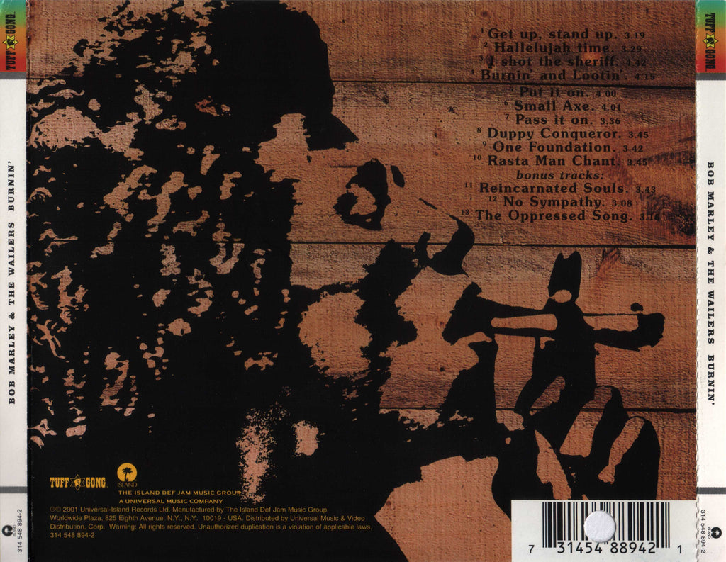 Bob Marley & The Wailers – Burnin Music CD