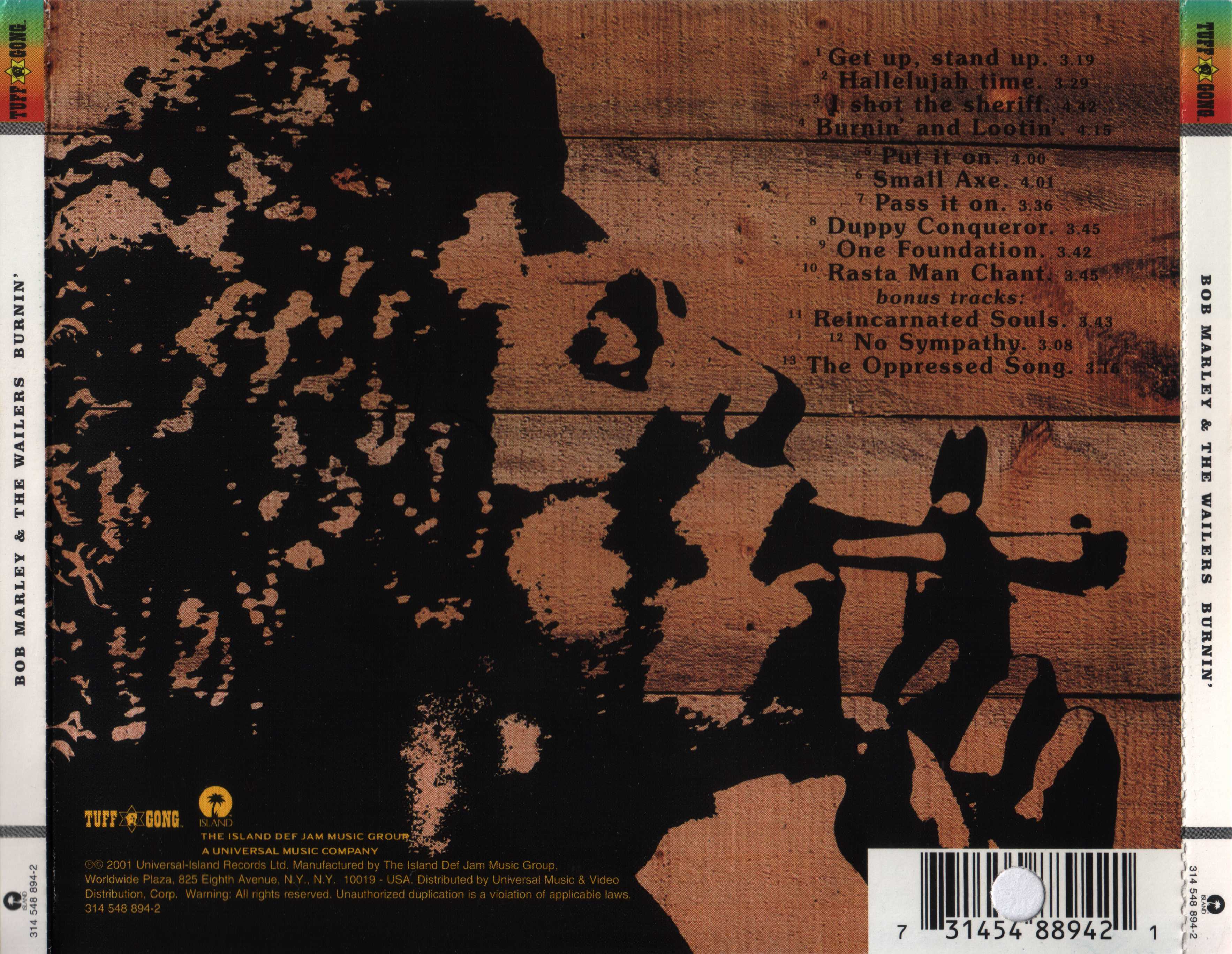 Bob Marley & The Wailers – Burnin Music CD